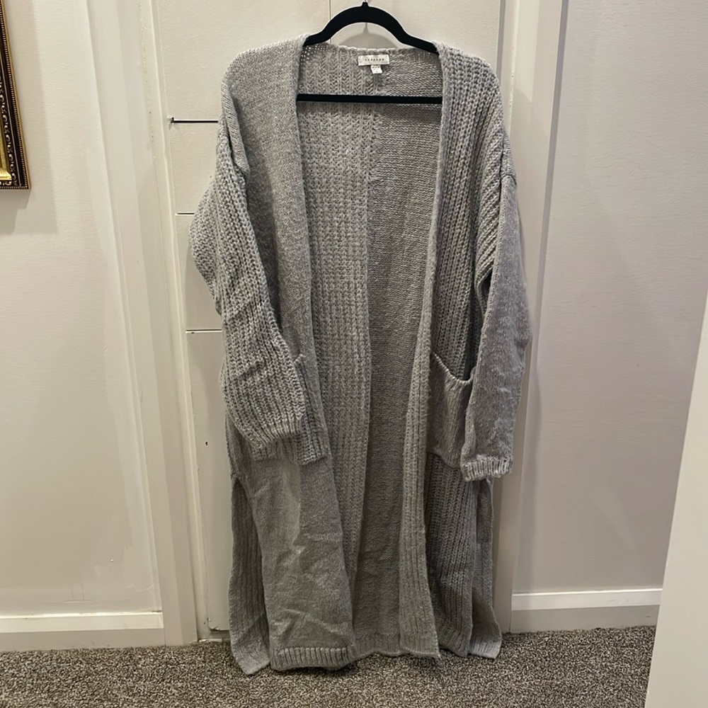 Topshop gray drapey cardigan